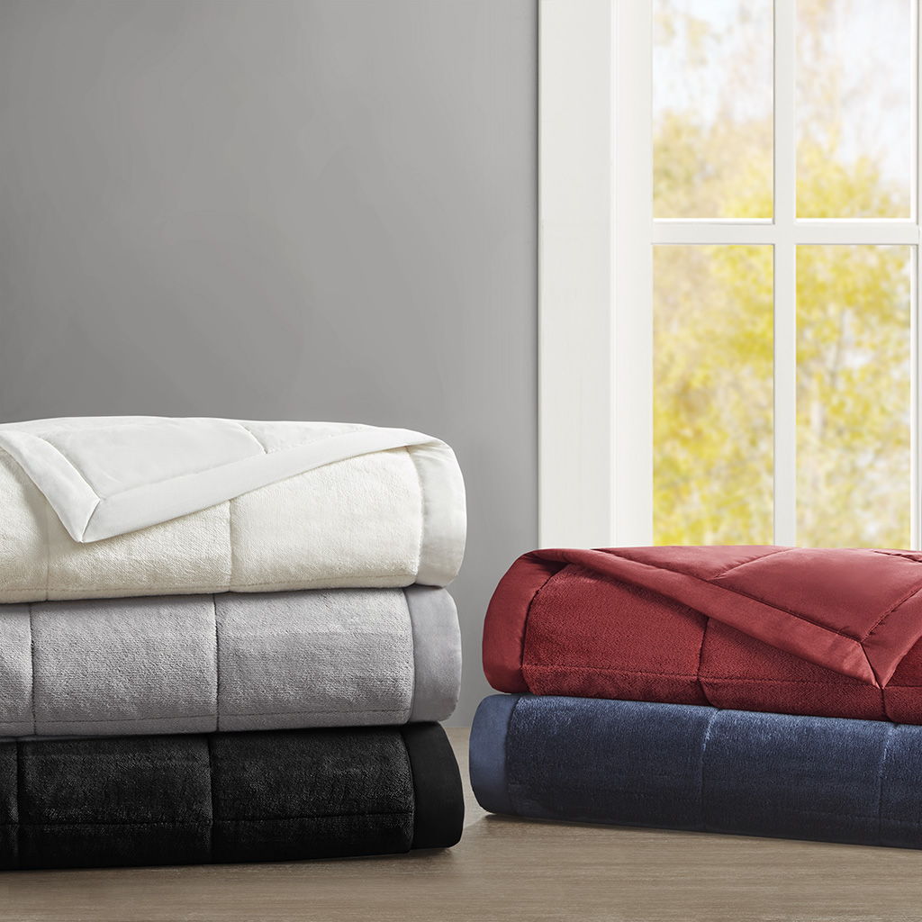 Coleman - Twin Reversible Down Alternative Blanket With HeiQ Smart Temp Treatment - Gray