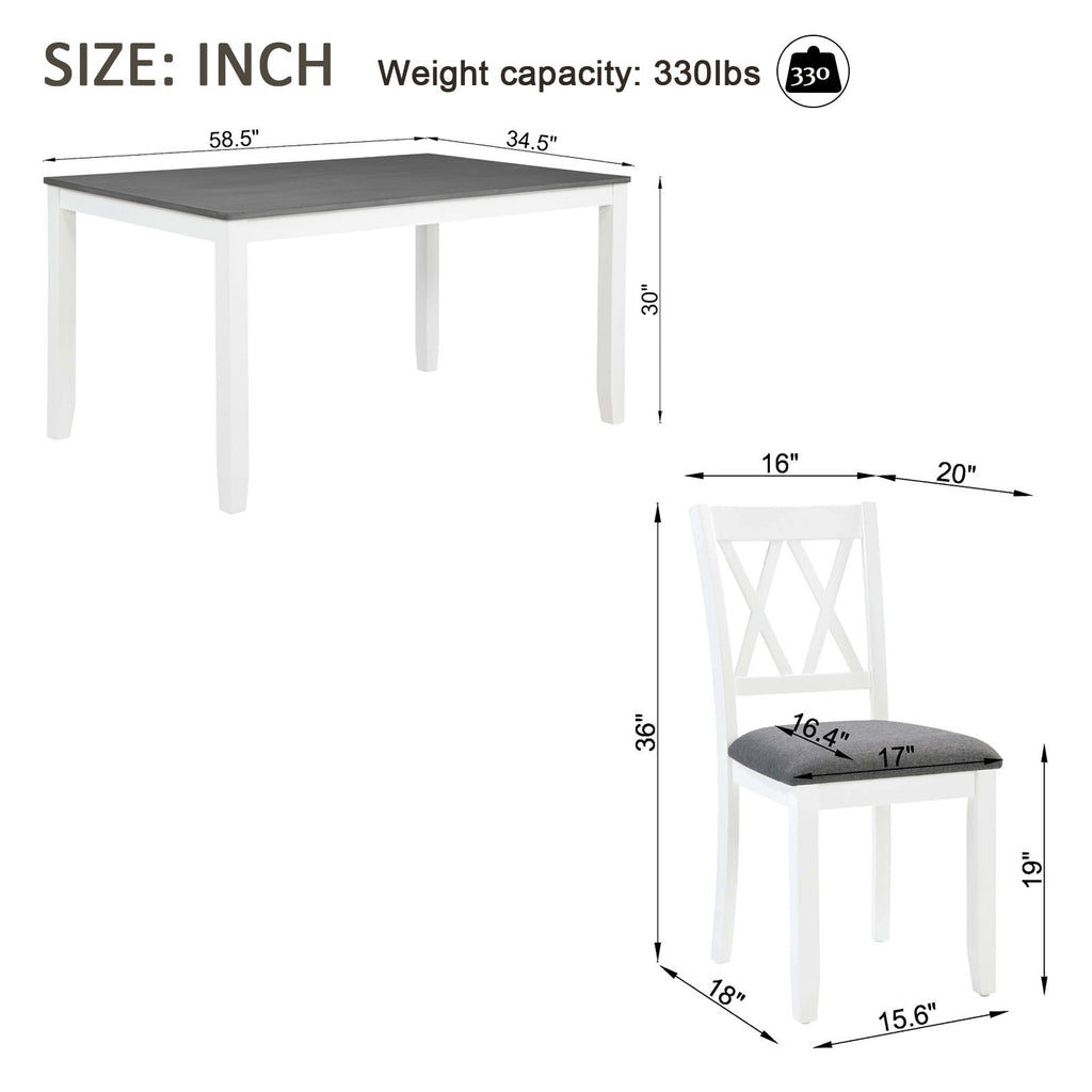 Modern Dining Set With Upholstered Chairs