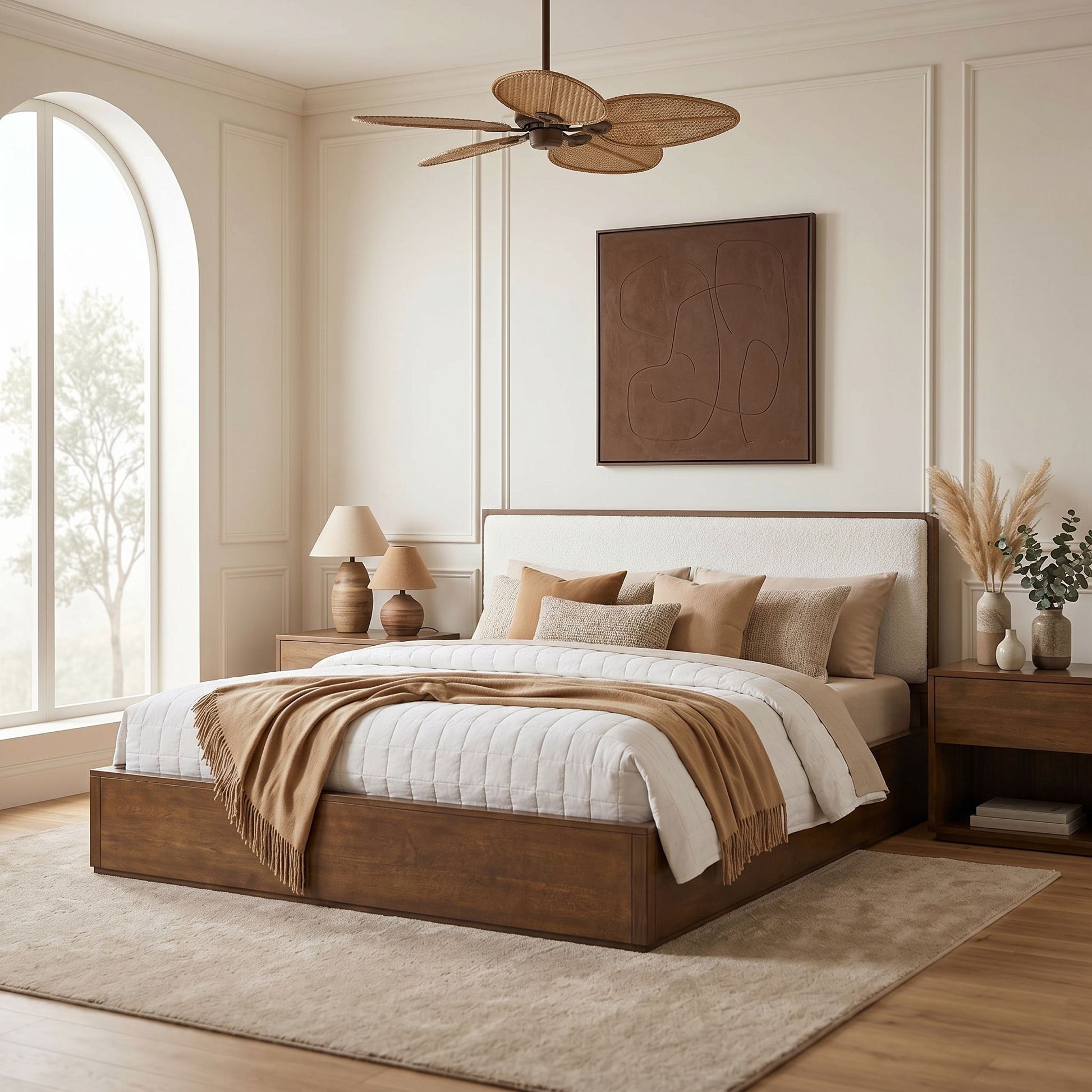 Bed With Upholstered Headboard