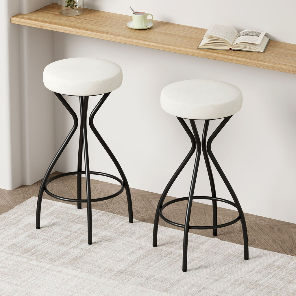 Modern Backless Bar Stools For Kitchen Island (Set of 2)