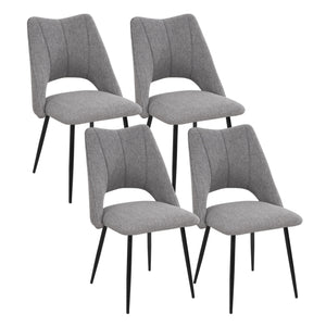 Chair With High Resilience Filling, Adjustable Feet For Kitchens (Set of 4)