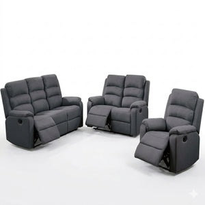 Modern Living Room Set With Manual Recliner