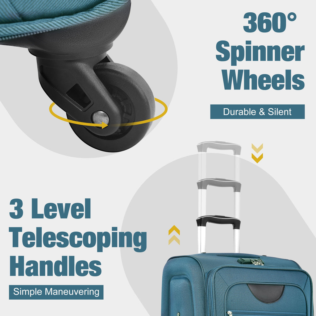 Softside Luggage Expandable Set & Duffel Bag Upright Spinner