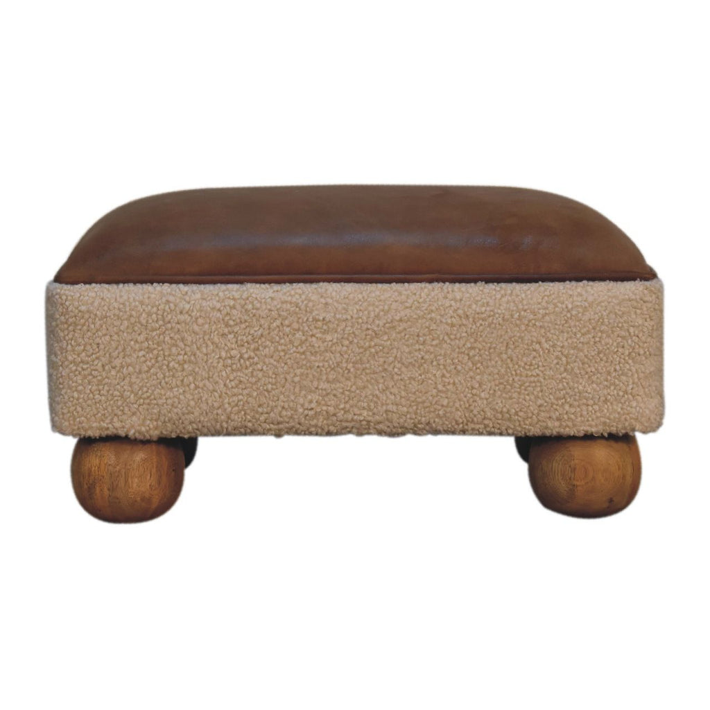 Vintage Ball Footstool - Brown