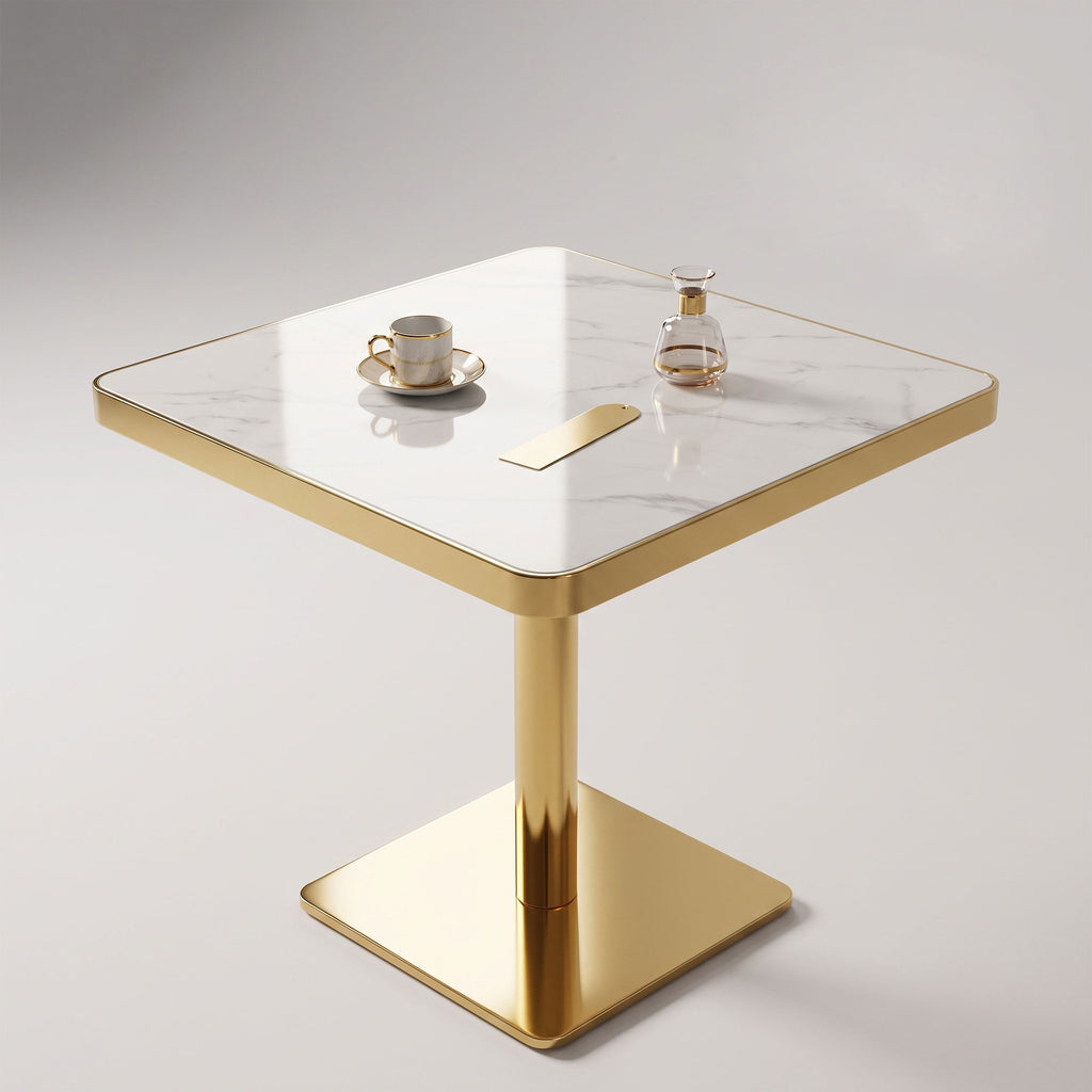 Square Small Kitchen Table With Pedestal Base