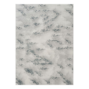Geometrix - 5'3" X 7'3" Area Rug / Geometric 3D Effect - Ivory / Gray