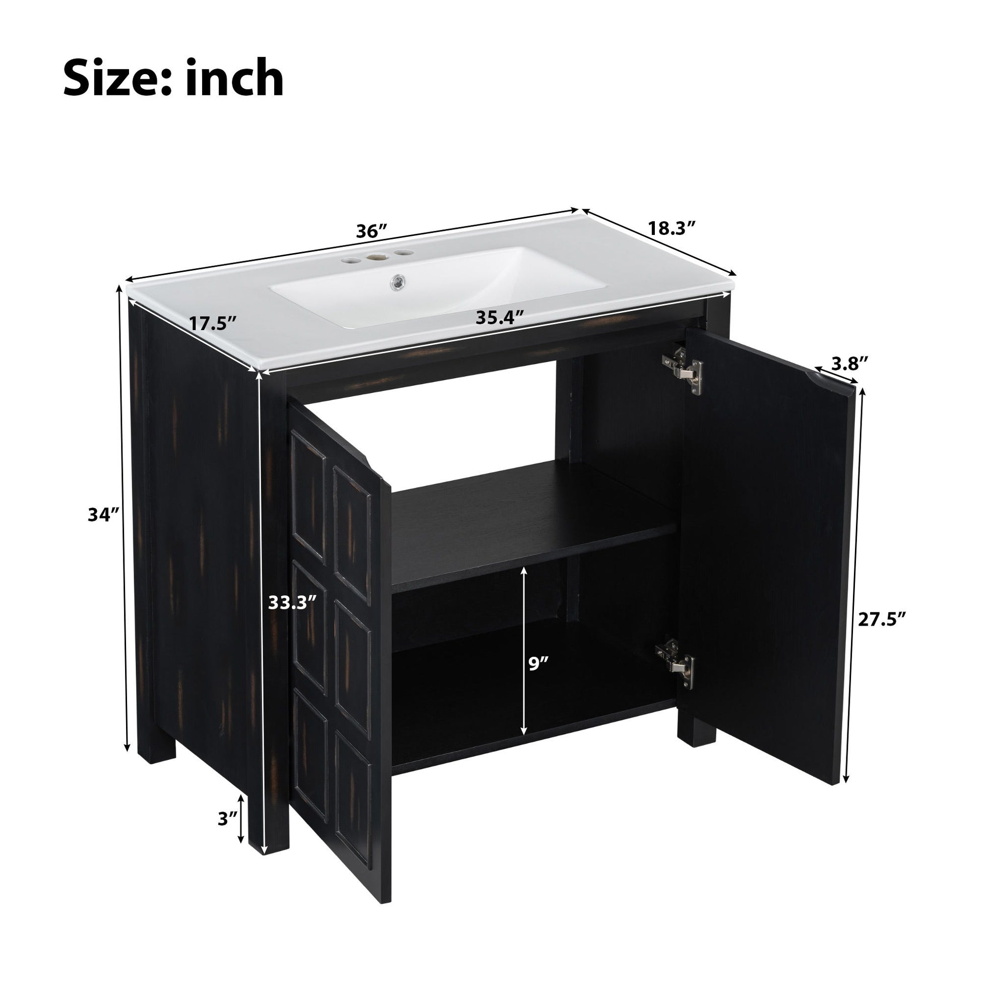 Bathroom Vanity Organizer With Sink, Combo Cabinet Set, Bathroom Storage Cabinet