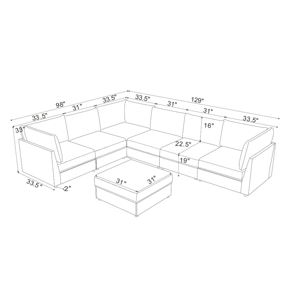 Modular Sectional With Custom Configuration
