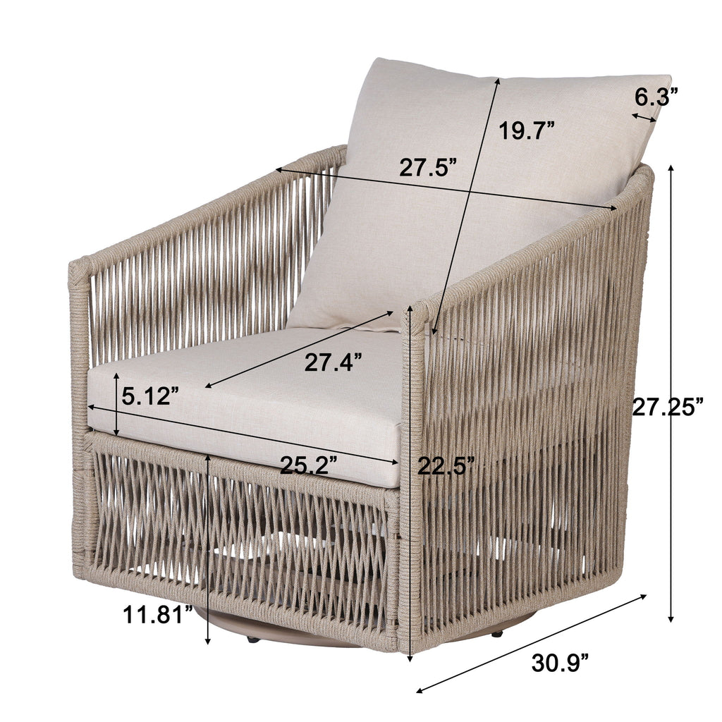 Outdoor 360° Swivel Patio Chair
