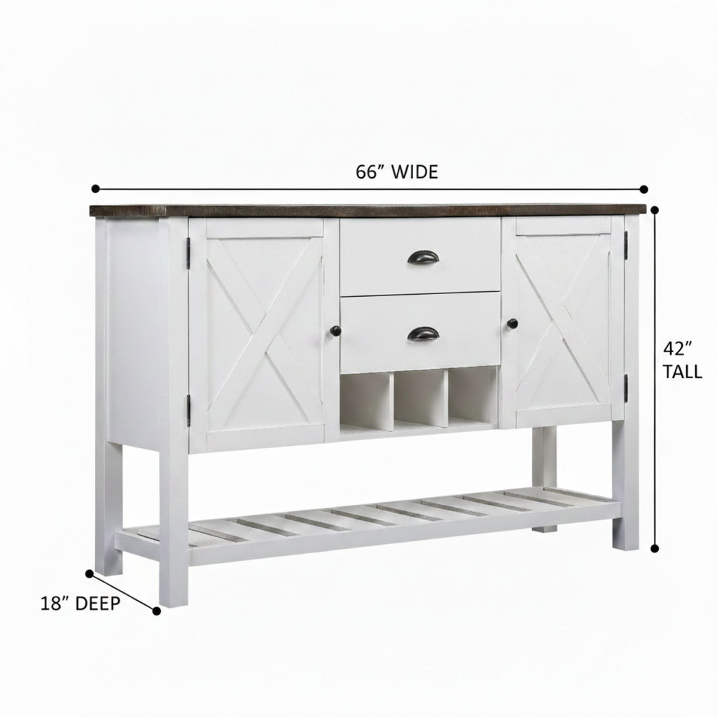 2 Drawer Server - Brown