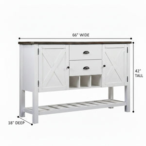 2 Drawer Server - Brown