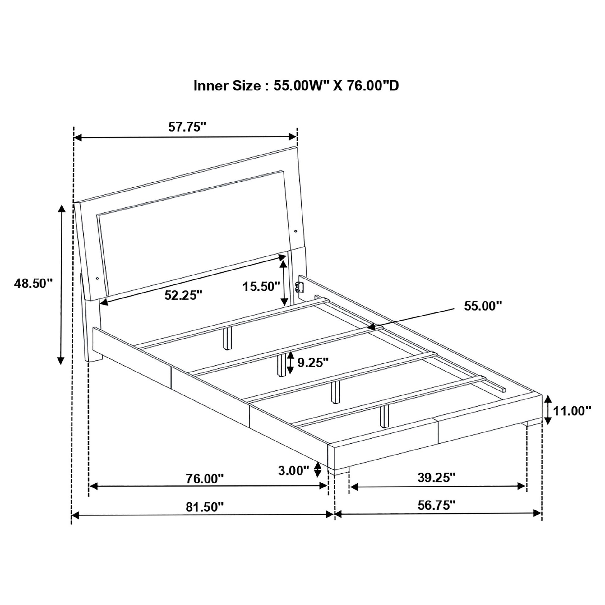 Felicity - LED Panel Bed With Built In Lighting