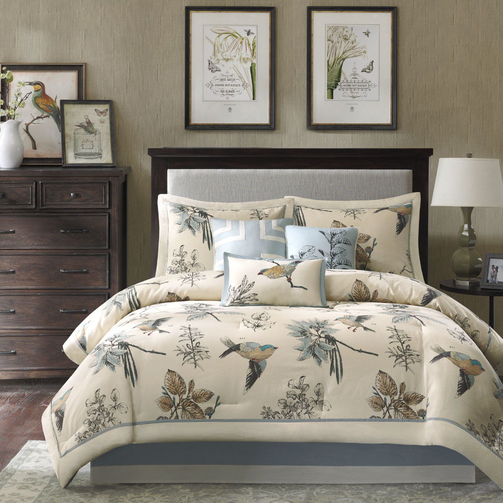 Quincy - King Piece Comforter (Set of 7) - Neutral