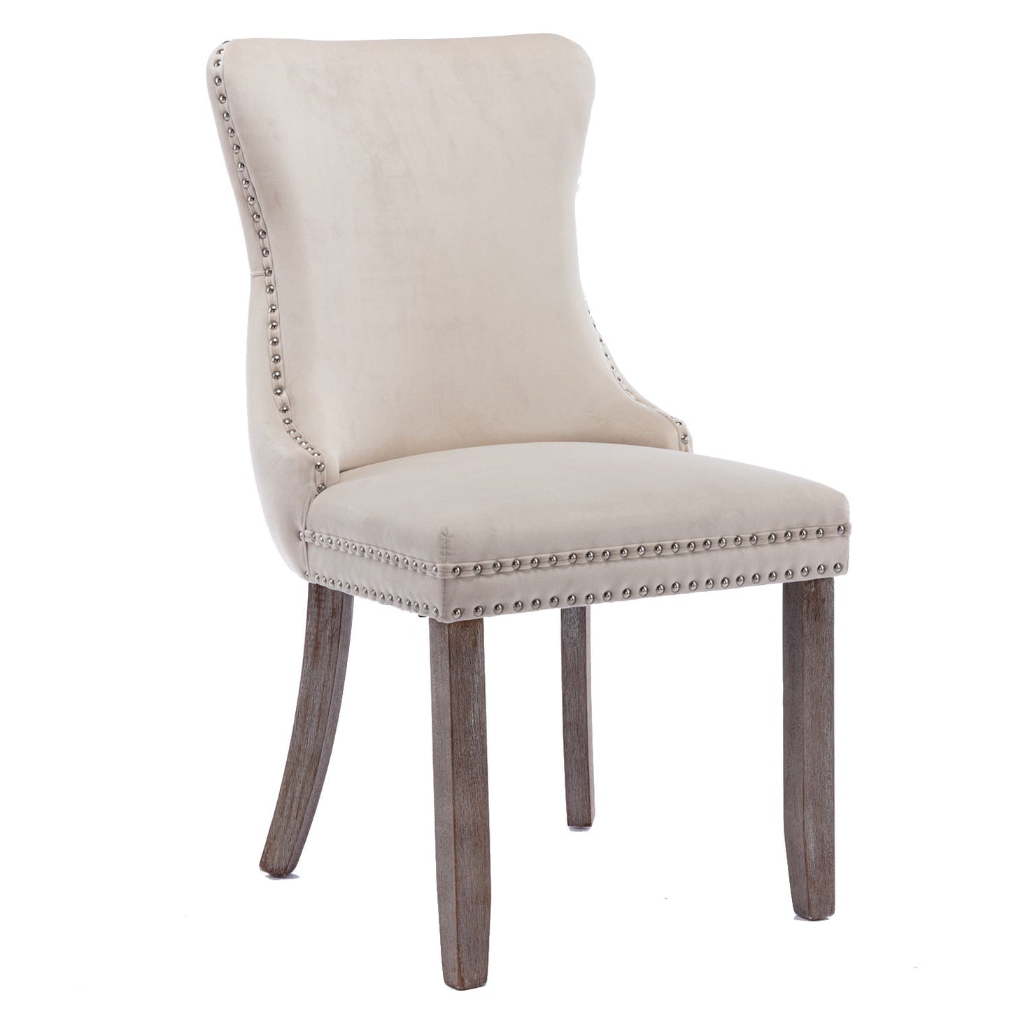 Gewnee - Tufted Wing Back Dining Chair (Set of 2) - Beige