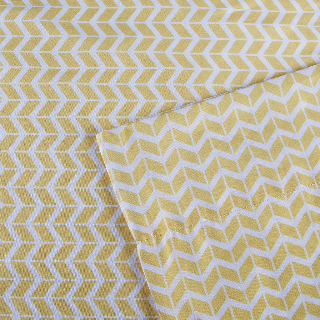 Chevron - Twin Printed Sheet Set - Yellow