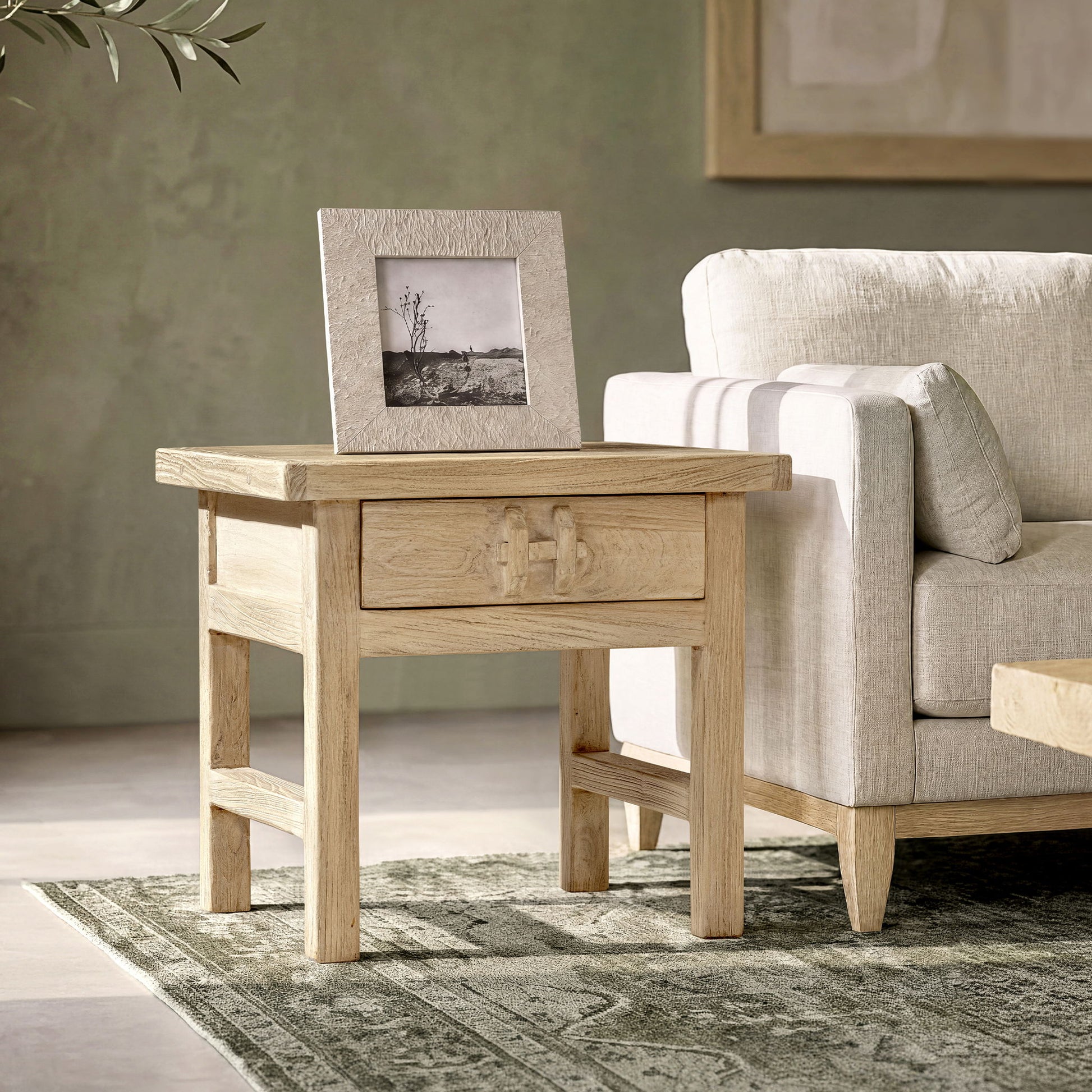 Rowan - Side Table With Drawer - Light Brown