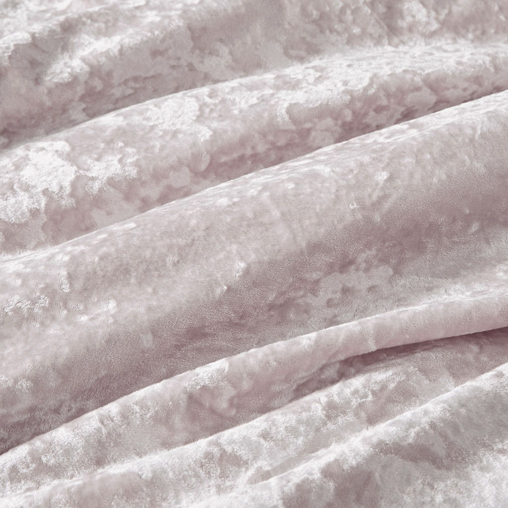Mira - Crushed Velvet Sherpa Reversible Twin Comforter Set - Lavender