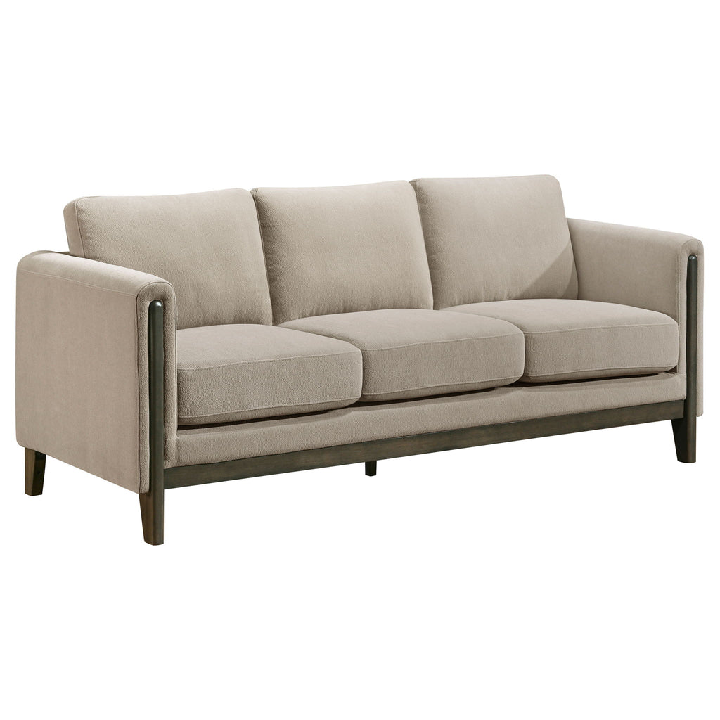 Fisher - Upholstered Panel Arm Sofa - Taupe