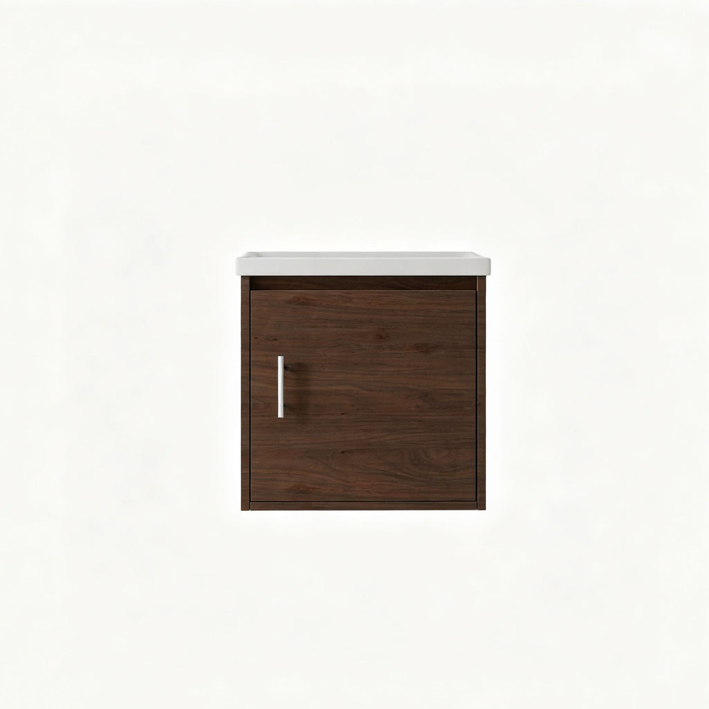 Floating Bathroom Vanity Combo, Wall Mounted Cabinet With Sink & Soft Close Doors For Small Bathrooms