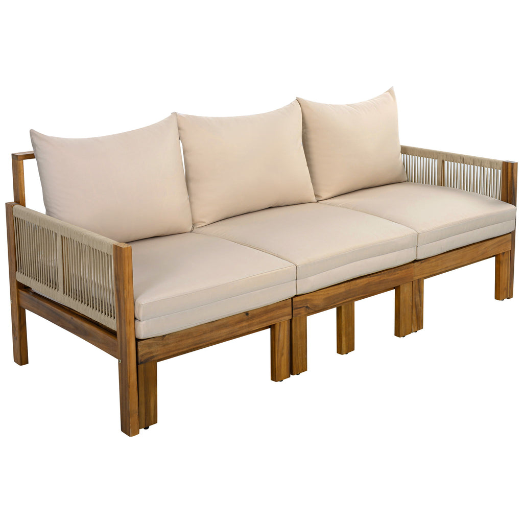 Outdoor 3 Seat Patio Sunbed