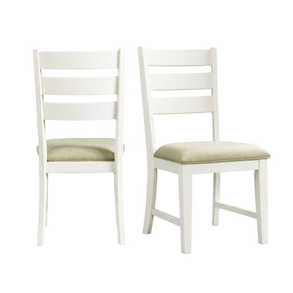 Park Creek - Ladder Back Side Chair (Set of 2) - Cottage White Finish