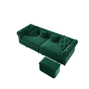 3 In 1 Pull Out Sofa Bed With Movable Ottoman