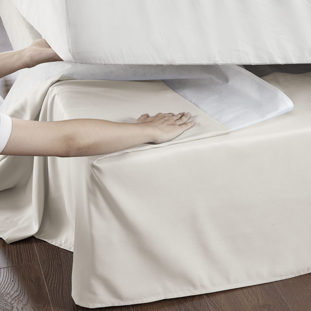 Simple Fit - Wrap Around Adjustable Bedskirt - Ivory