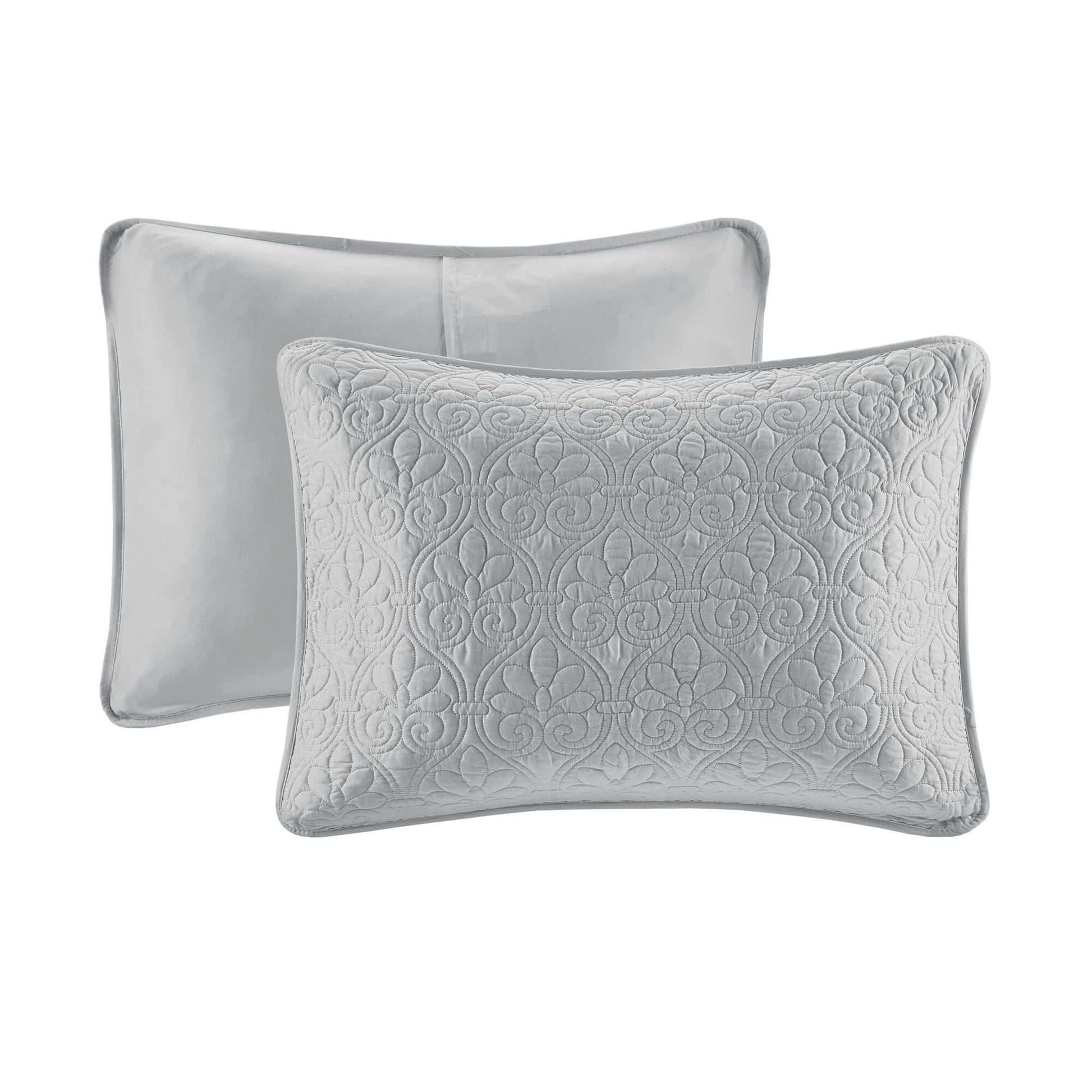 Quebec - King Reversible Coverlet Set - Gray