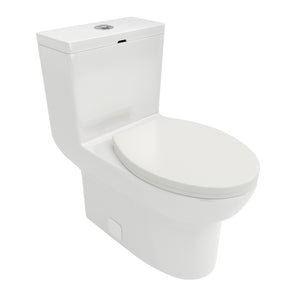 1 Piece Toilet & Dual Flush, Soft Closing Seat - White