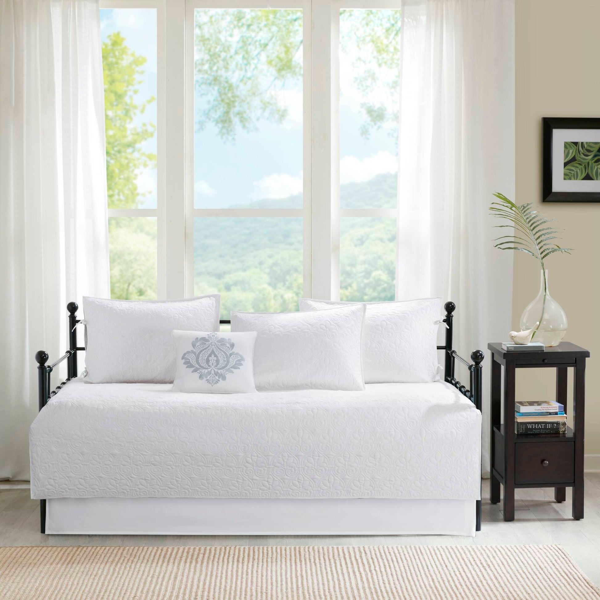 Quebec - Twin Reversible Daybed Cover (Set of 6) - White