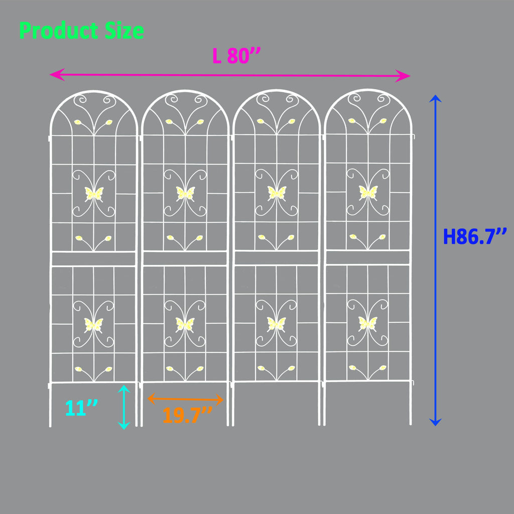Garden Metal Trellis Rustproof Trellis For Climbing Plants Outdoor Flower Support
