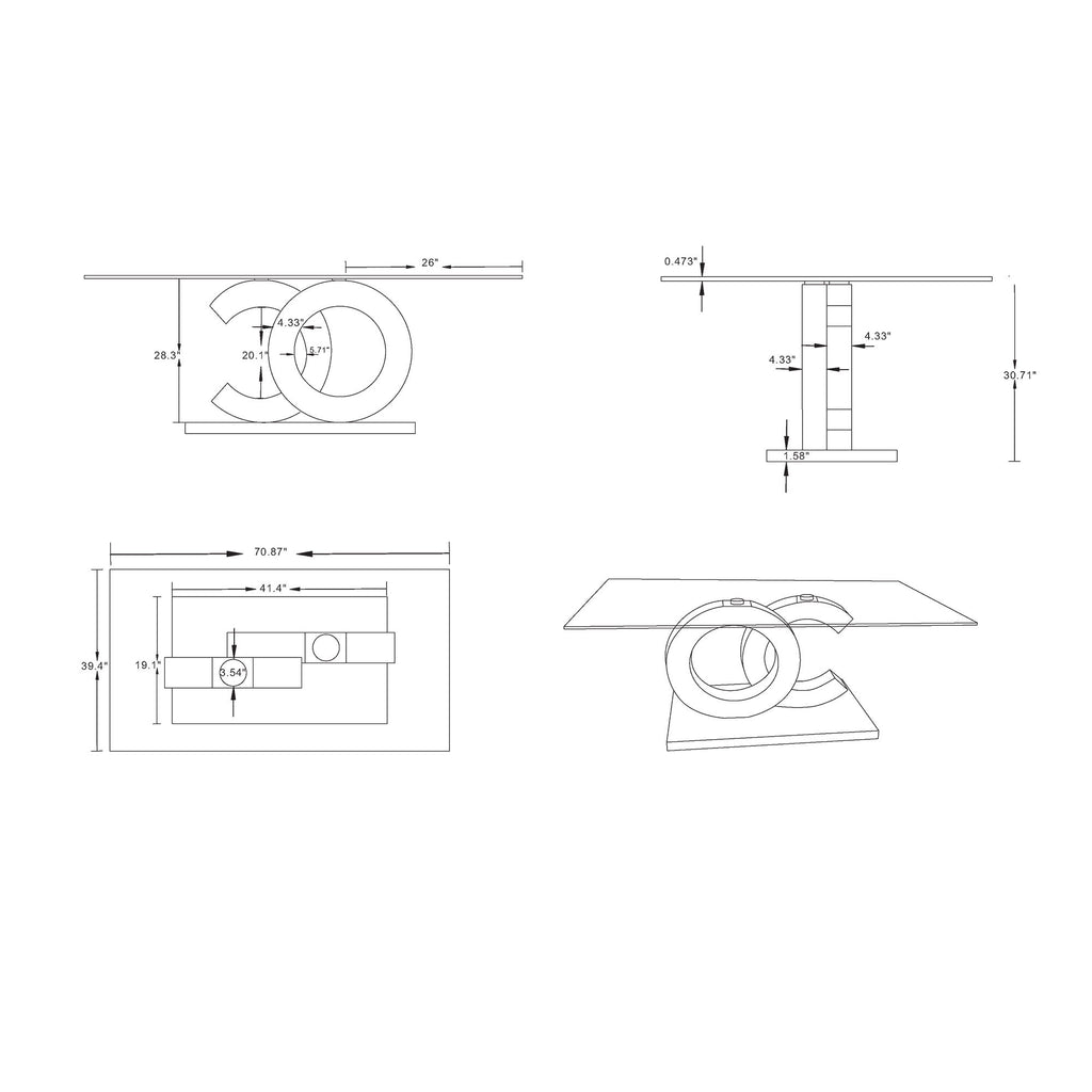 Aston - Dining Table - Black
