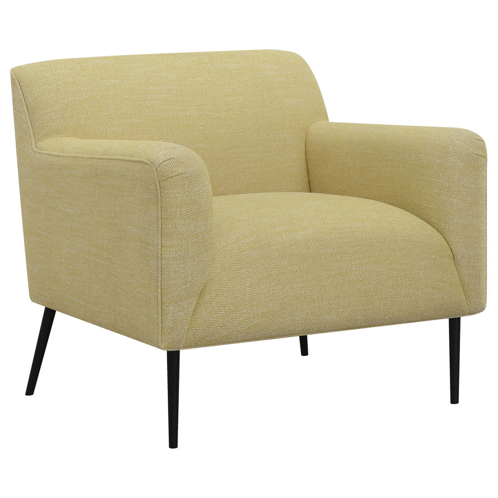Darlene - Upholstered English Arm Accent Chair - Yellow