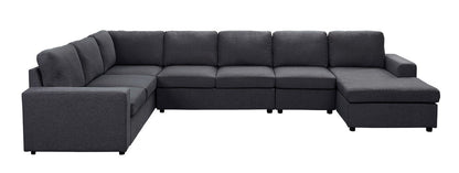 Hayden - Modular Sectional Sofa With Reversible Chaise - Dark Gray Linen