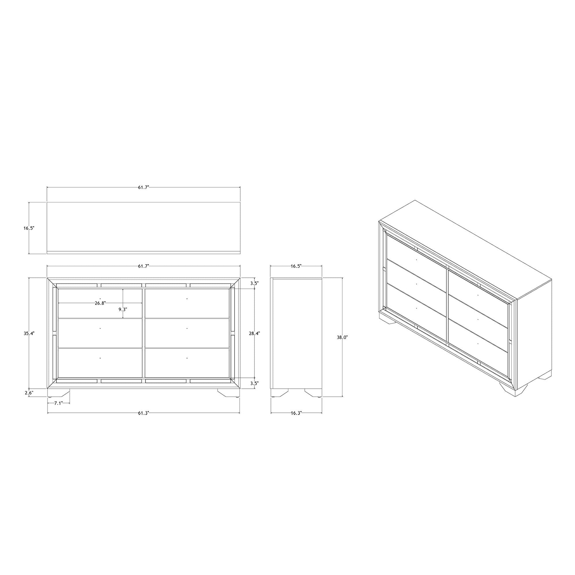 Chloe - Dresser - Gemstone Silver