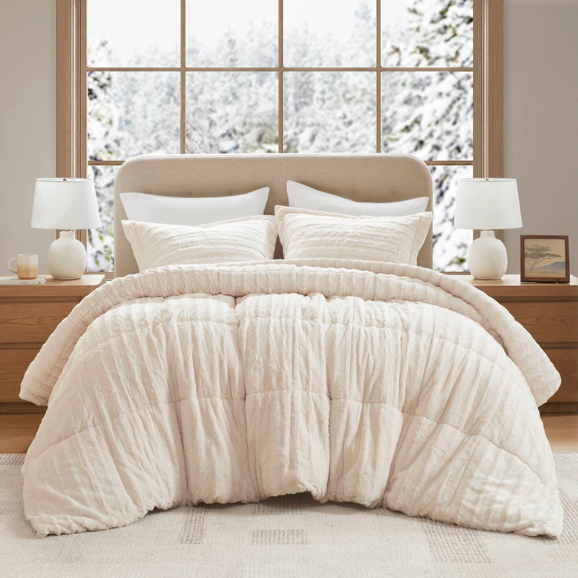 Duke - King Comforter Mini Set - Champagne