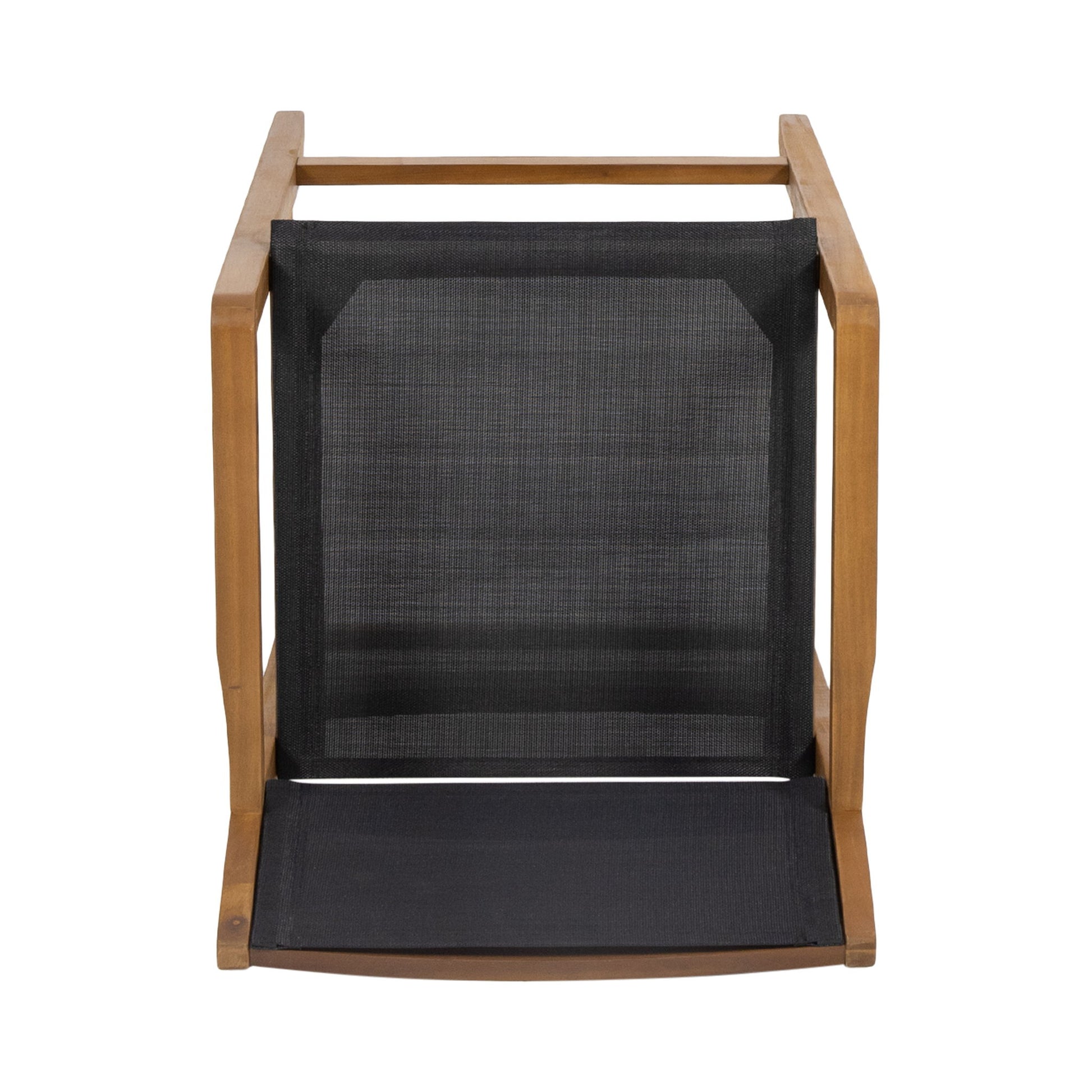 Outdoor Barstool With Woven Wicker And Frame (Set of 2) - Teak