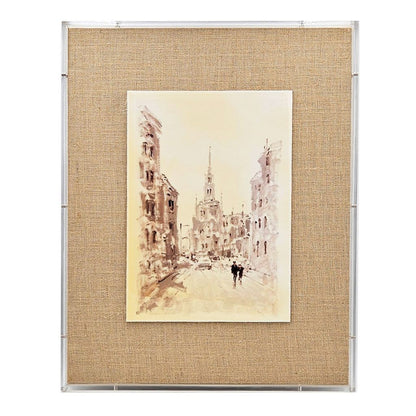 European Cities Watercolor Framed Prints (Set of 2) - Brown