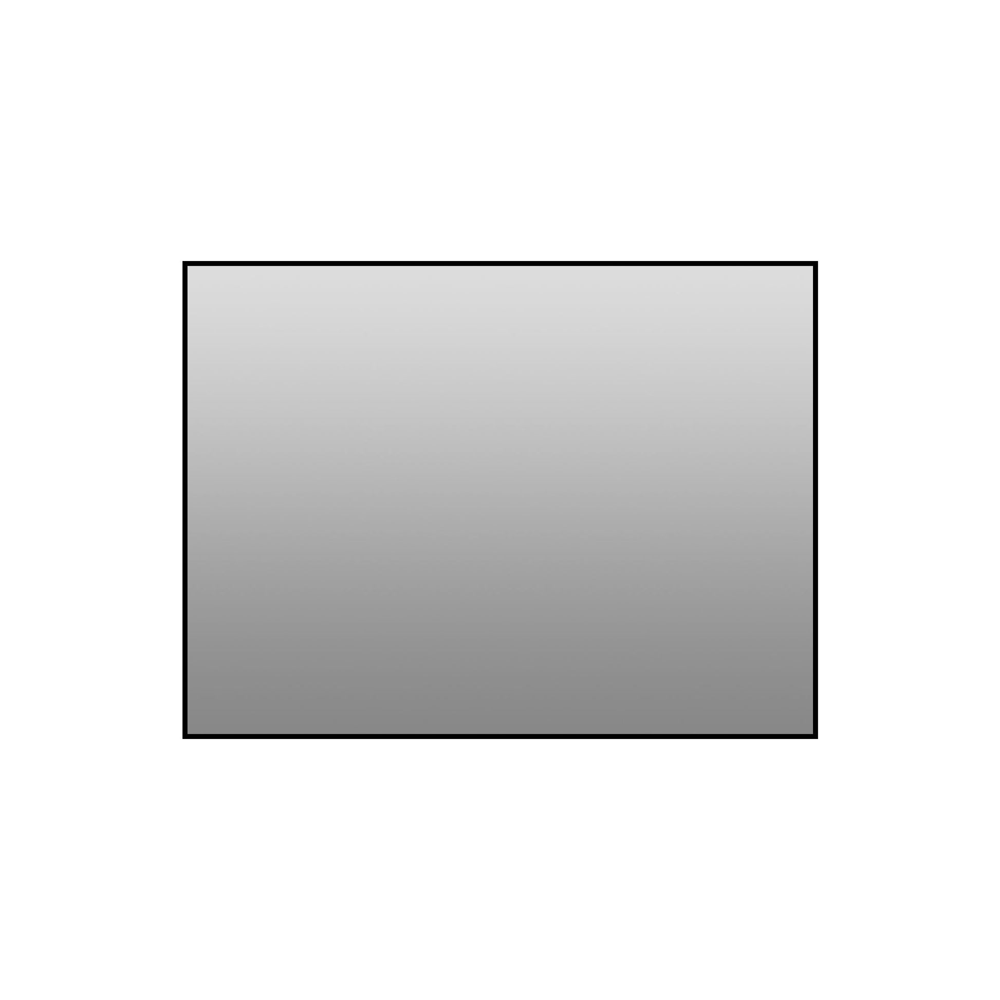 Rectangular Framed Bathroom Wall Mirror, Horizontal Or Vertical Mount