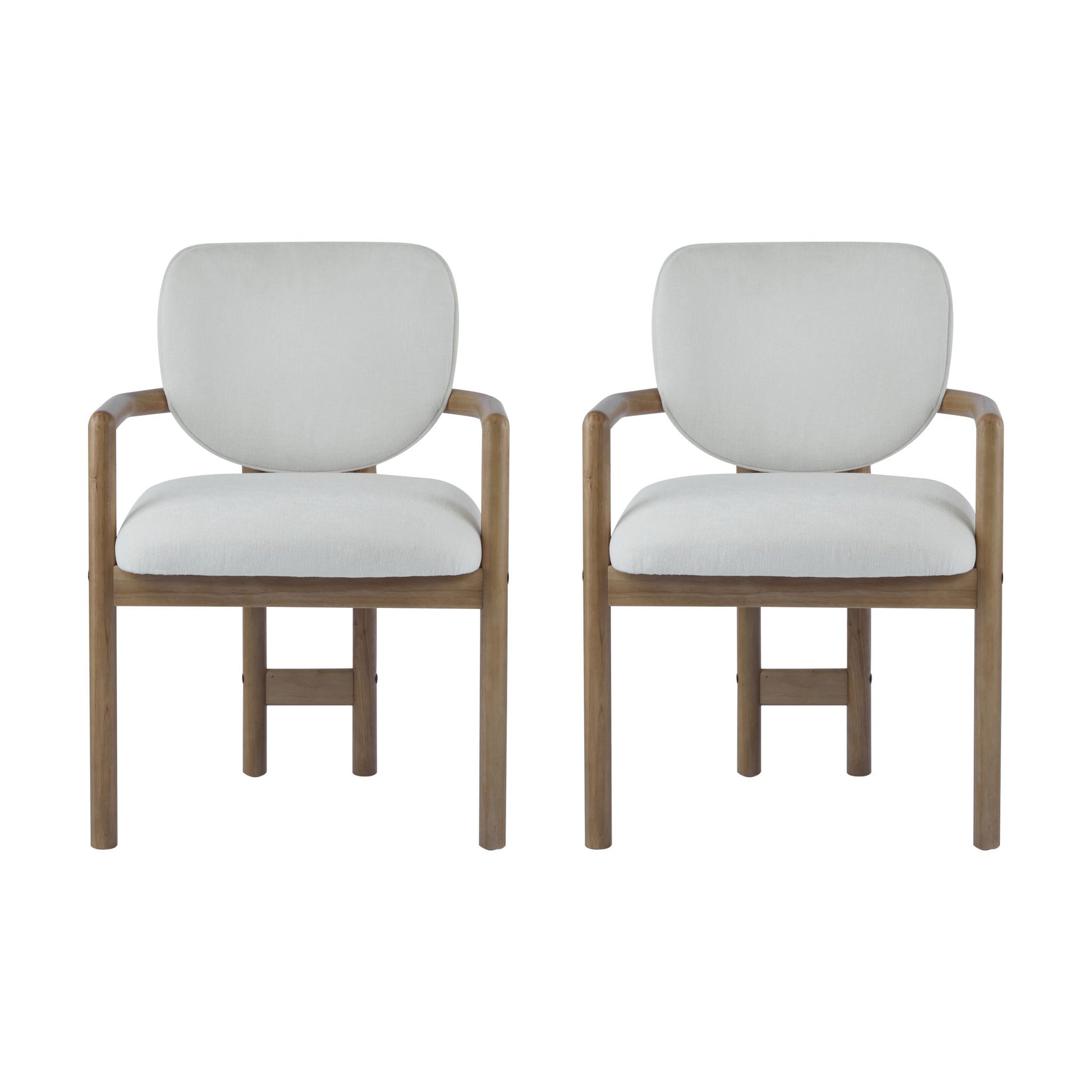 Upholstered Arm Dining Chairs (Set of 2)