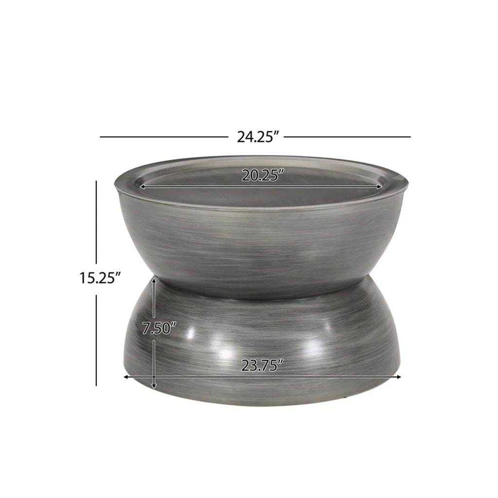 Sparling - Modern Iron Hourglass Coffee Table