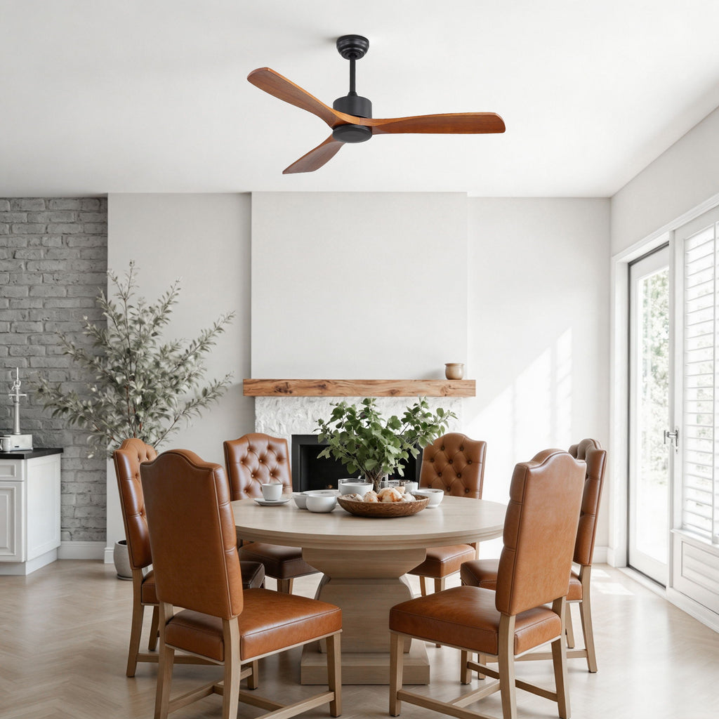 42" Ceiling Fan With DC Reversible Motor, 3 Blades, Timer Function