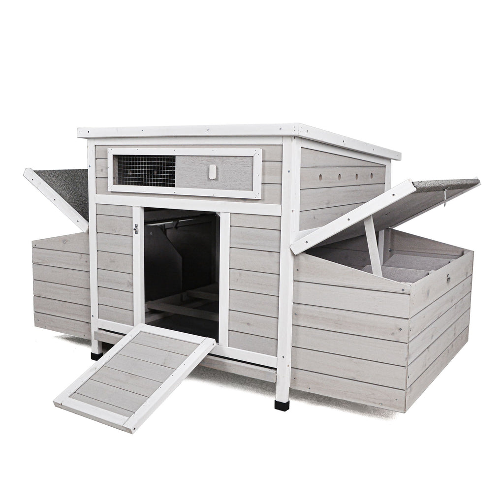 Large Chicken Coop Outdoor Hen House With Dual Nesting Boxes