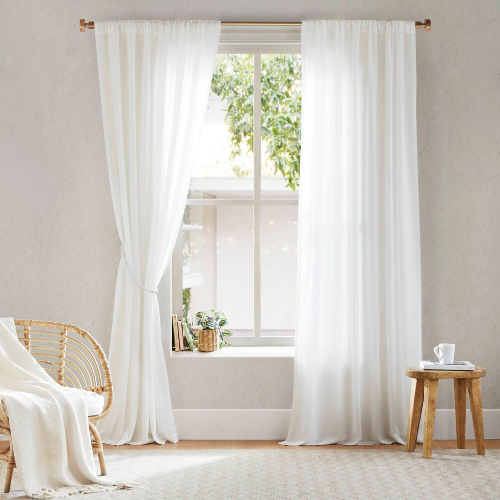 Lexus - 52x95" Rod Pocket With Back Tab Privacy Curtain Pair (Set of 2) - White