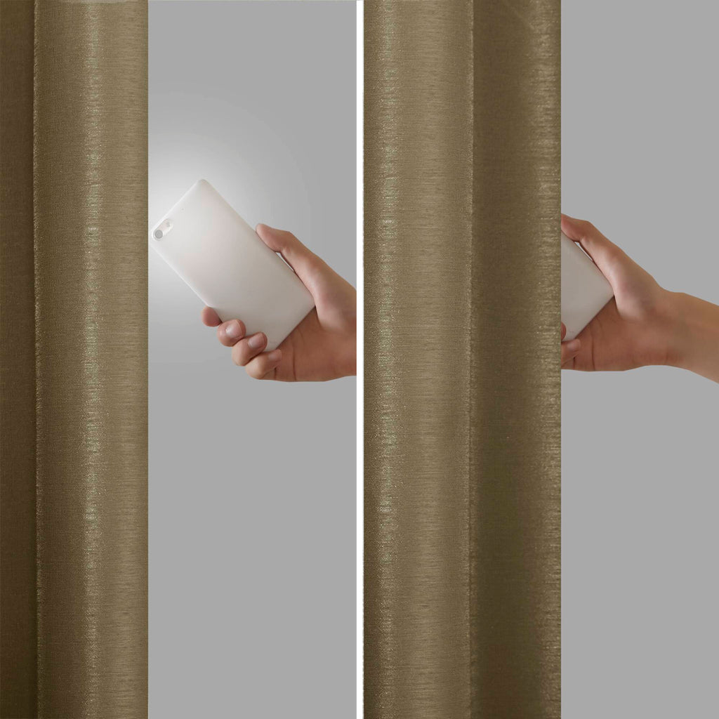 Emilia - Twist Tab Total Blackout Window Curtain - Bronze