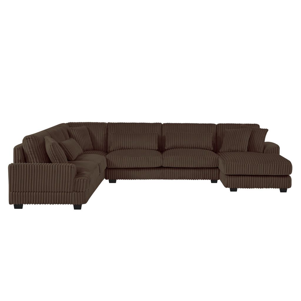 U - Sectional Sofa With Chaise Lounge, Oversized Living Room Couch