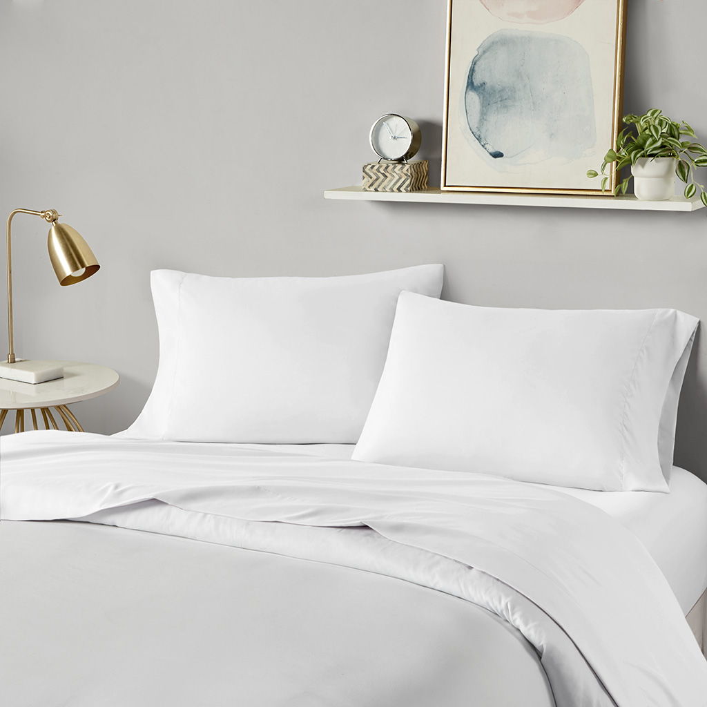 Microfiber - King All Season Wrinkle Free Sheet Set - White