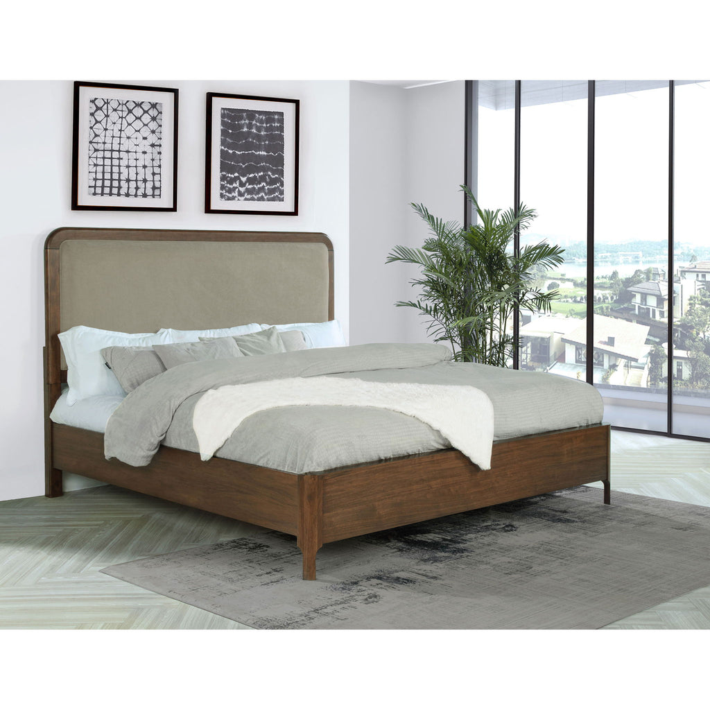 Eastern King Panel Bed - Walnut