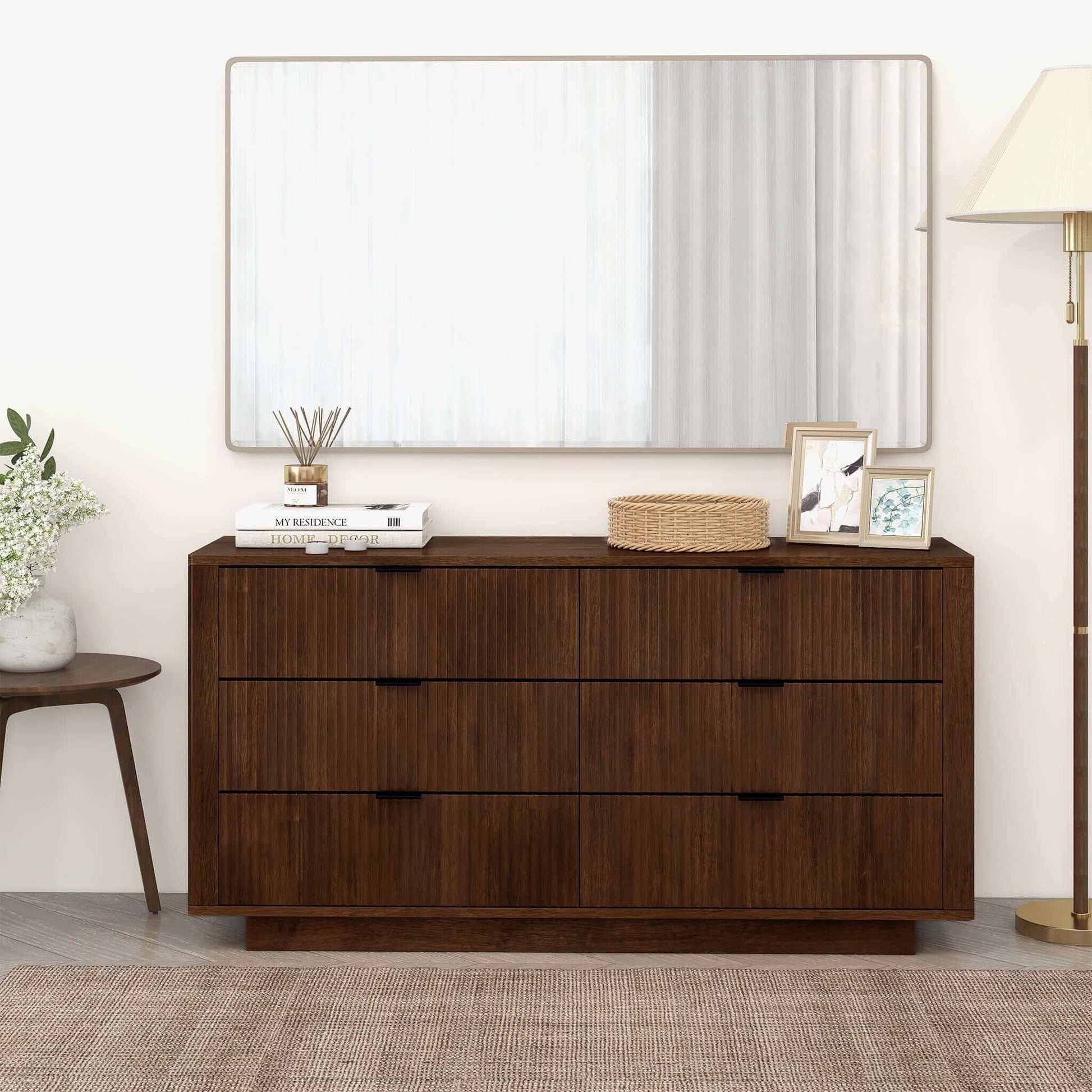 Lola - Dresser With 6 Drawers - Dark Brown