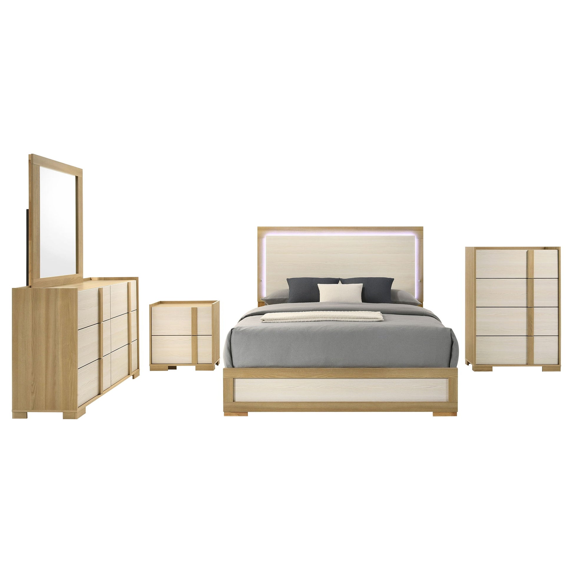 Lincoln - Bedroom Set With LED Lighting